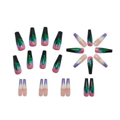 Artificial nails with 3D cactus design Acalora