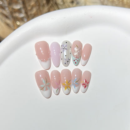 Floral Art Press-On Nail Set Acalora