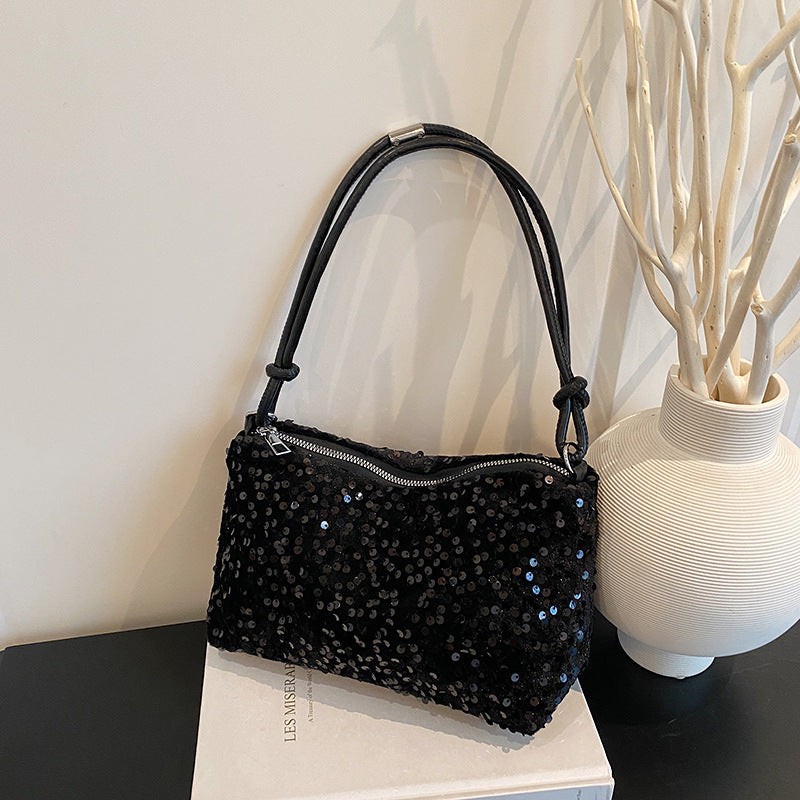 Glamorous Sequin Embellished Shoulder Bag Acalora