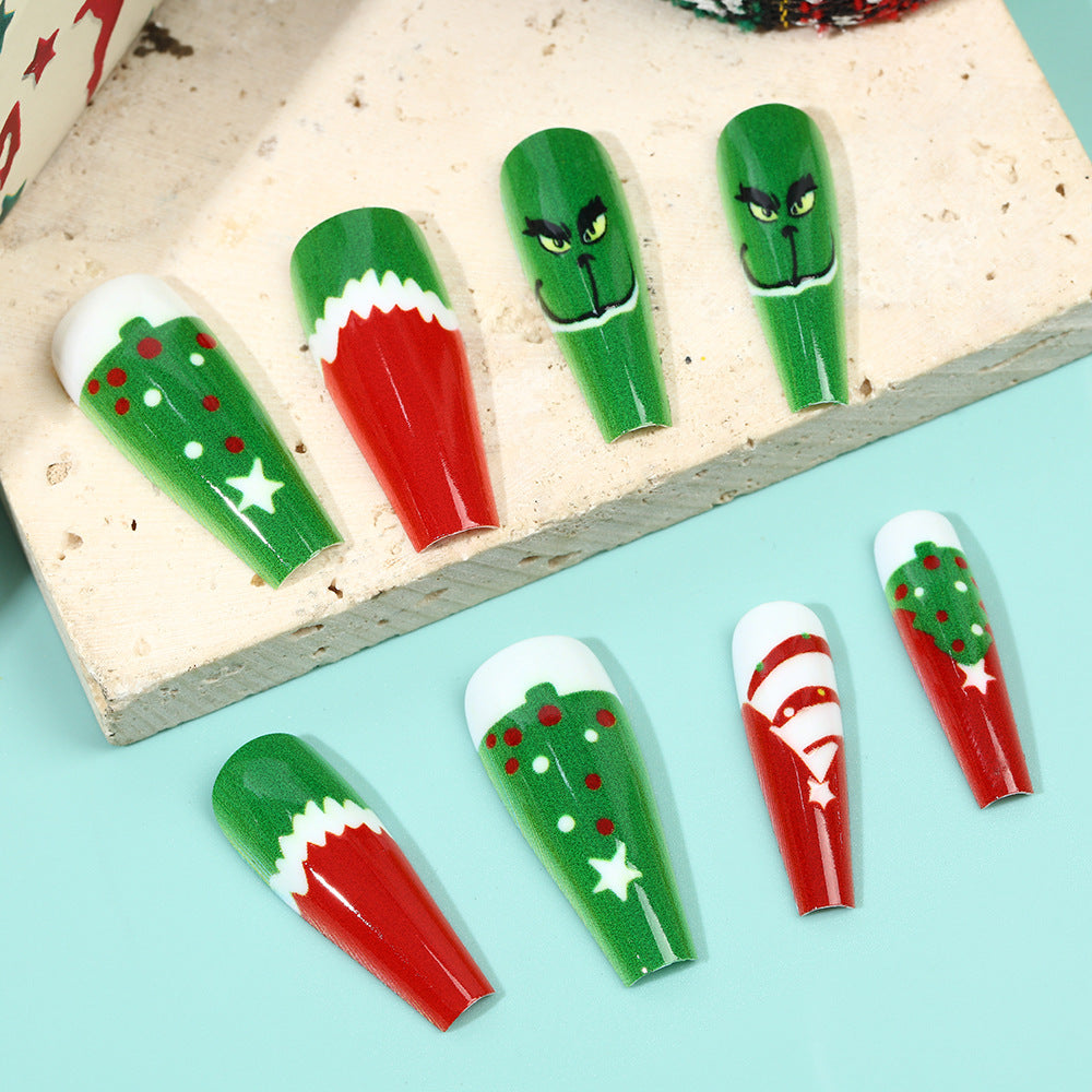 Festive artificial nails with Christmas motifs Acalora
