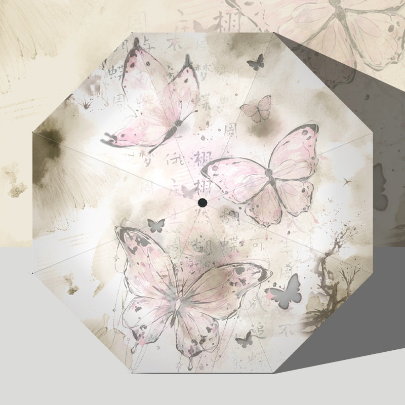 Ladies' Automatic Umbrella with Butterfly Design Karnz