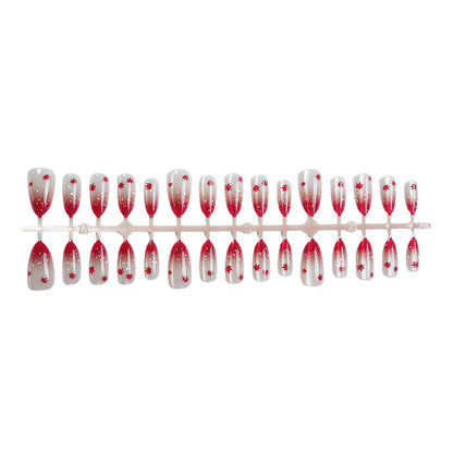 Artistic Ombre Leaf Press-On Nail Set Acalora