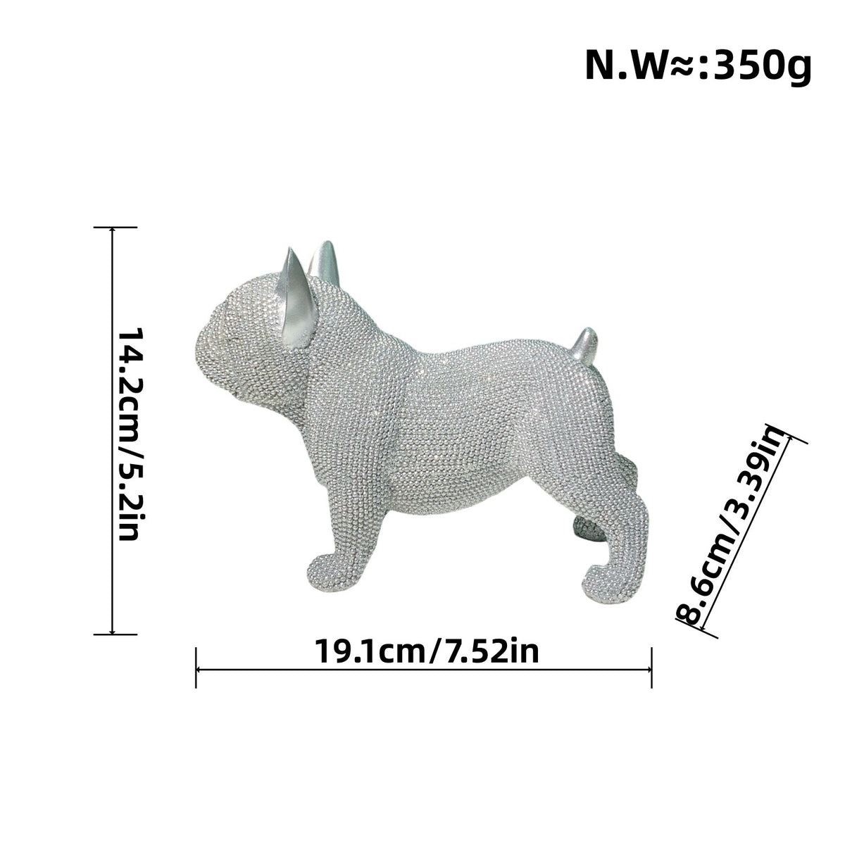 Decorative French Bulldog Sculpture Acalora