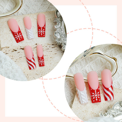 Festive Holiday Press-On Nail Art Set Acalora