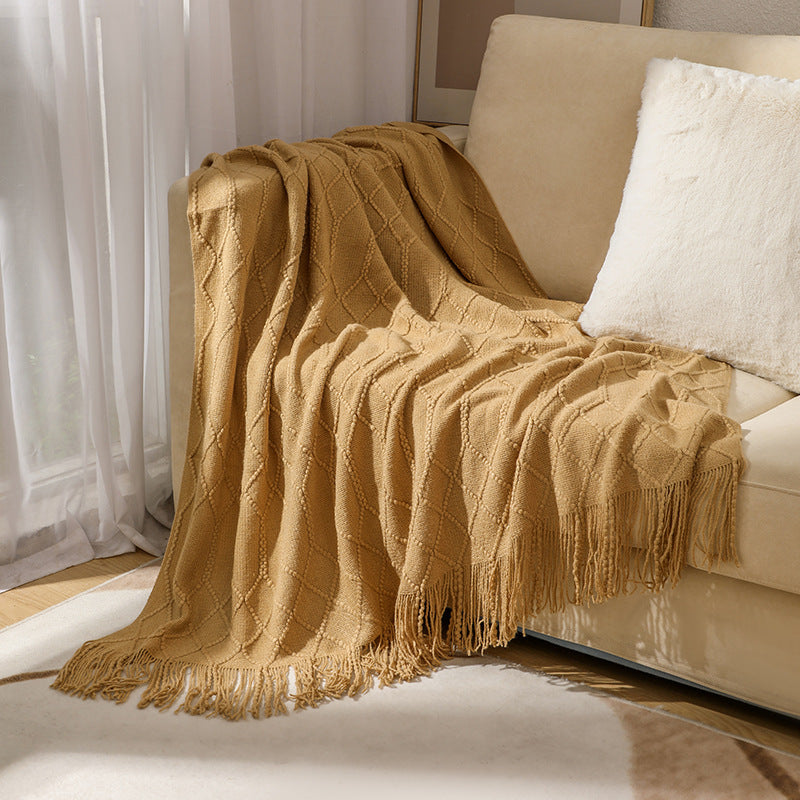 Luxurious Woven Textured Throw Blanket
