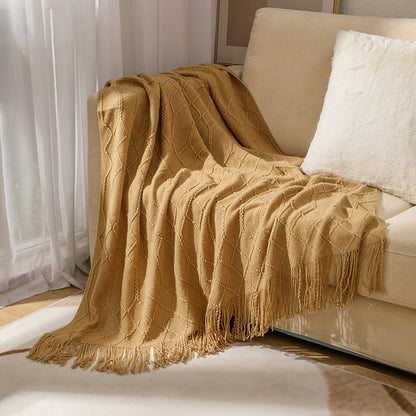 Luxurious Woven Textured Throw Blanket
