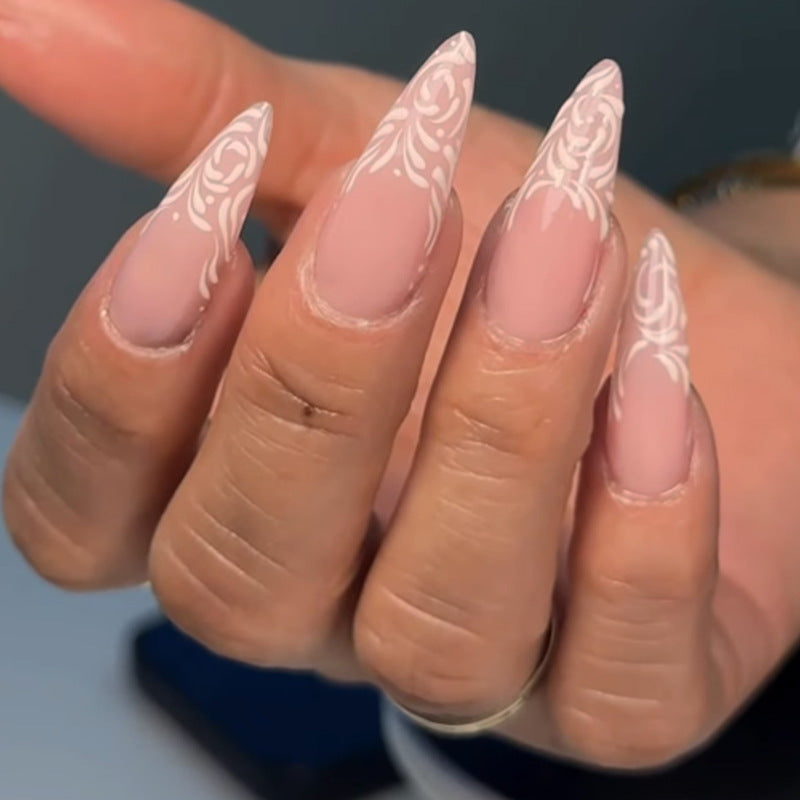 Elegant Stiletto Press-On Nail Art Set Acalora