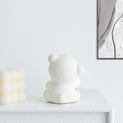 Kawaii Bear Figurine with Heart Acalora