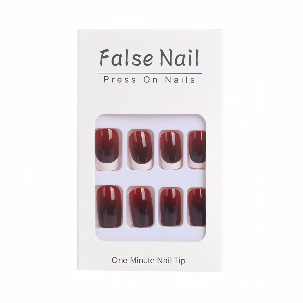 Elegant French Tip Artificial Nails Acalora