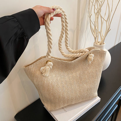 Chic Handwoven Beach Tote Bag Acalora