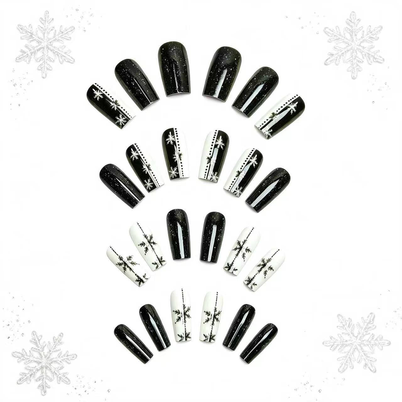 Elegant Winter Snowflake Nail Art Acalora
