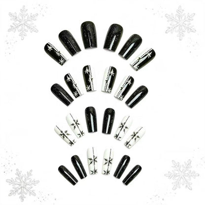 Elegant Winter Snowflake Nail Art Acalora