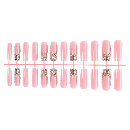 Glamorous Rhinestone-Embellished Press-On Nail Set Acalora