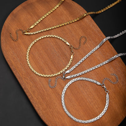 Stylish Chain Necklace Set Acalora