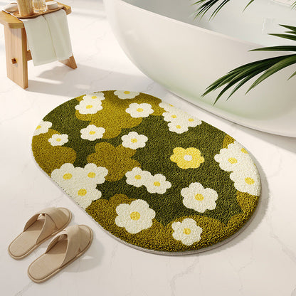 Soft Floral Bath Rug