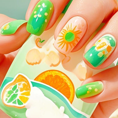 Artificial nails in elegant French tip design Acalora