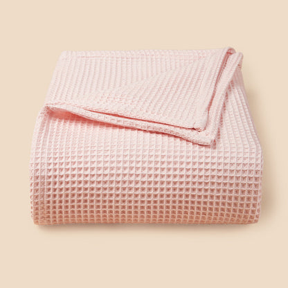 Textured Waffle Weave Throw Blanket