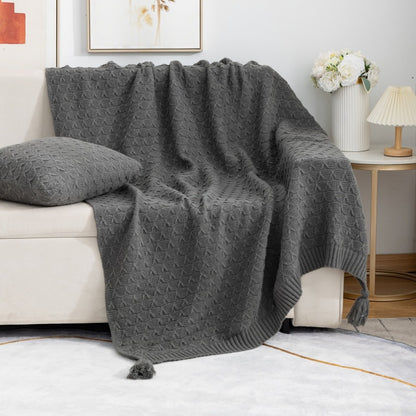 Cozy Knitted Throw Blanket