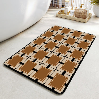 Geometric Pattern Bath Mat Acalora