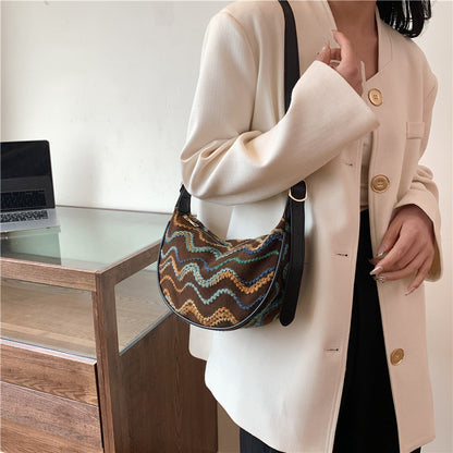 Vintage-Inspired Woven Crossbody Bag Acalora