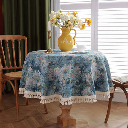 Floral Vintage-Inspired Table Cover