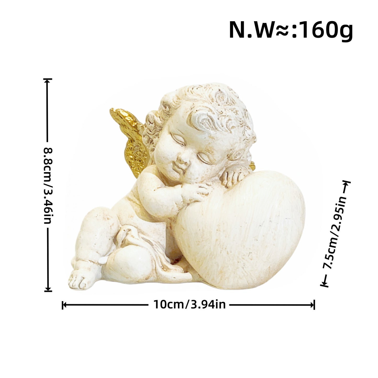 Charming angel figure with heart motif Acalora