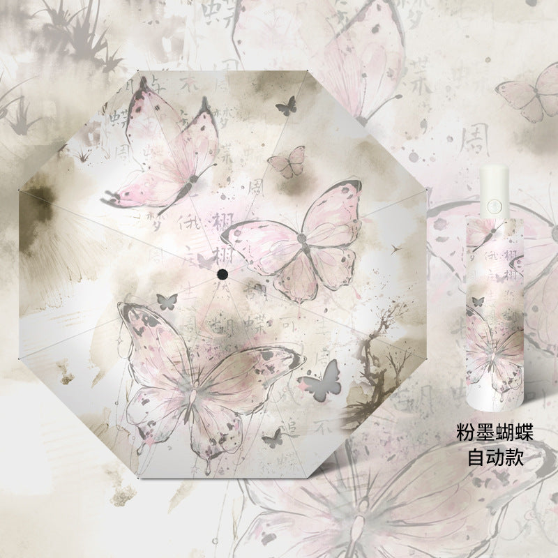 Ladies' Automatic Umbrella with Butterfly Design Karnz