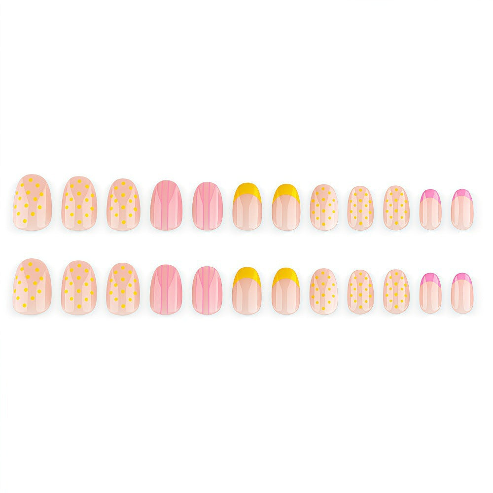 Artificial nails with modern patterns and elegant accents Acalora
