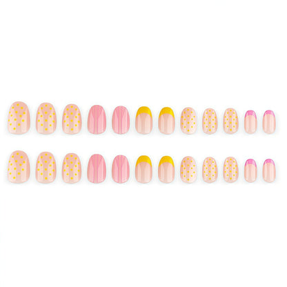 Artificial nails with modern patterns and elegant accents Acalora