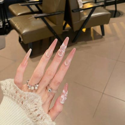 Floral Art Stiletto Press-On Nail Set Acalora