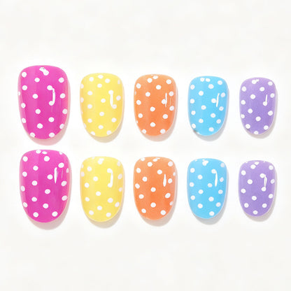 Playful Polka Dot Nail Wraps Acalora