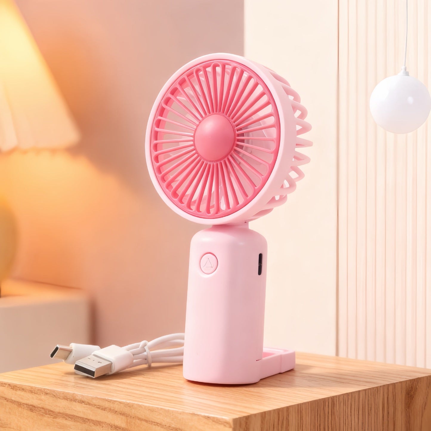 Women's Portable Table Fan with Multi-Speed Control and USB Port Karnz