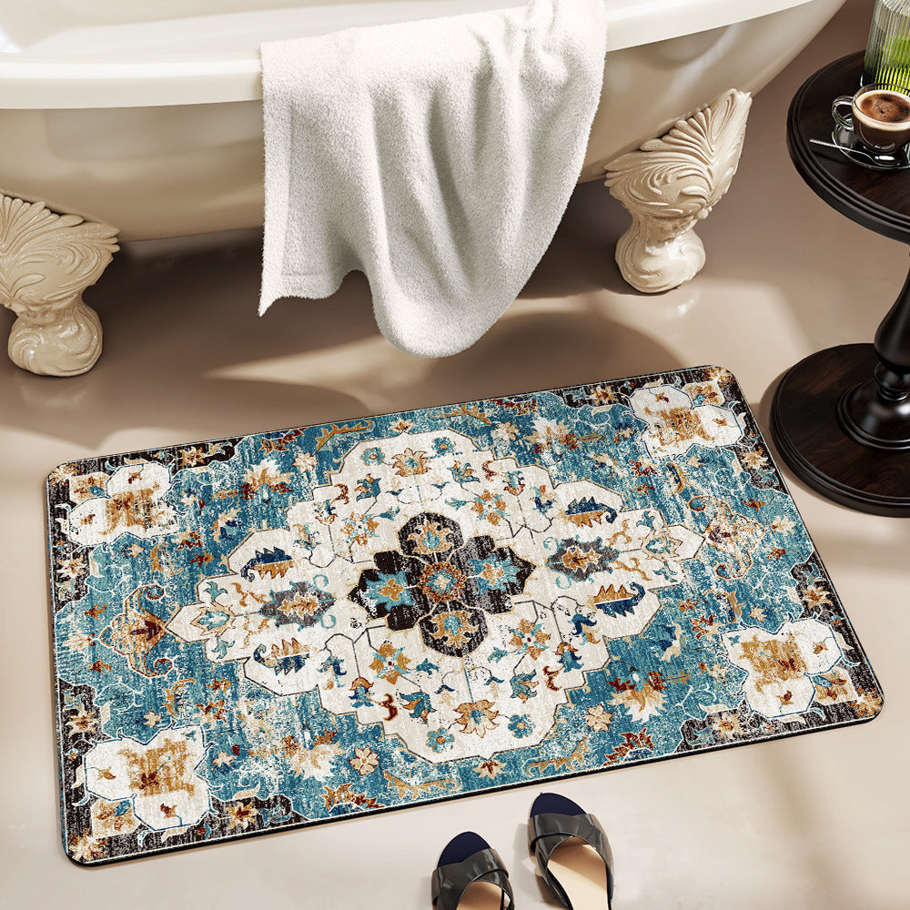 Luxurious Floral Pattern Bath Mat Acalora
