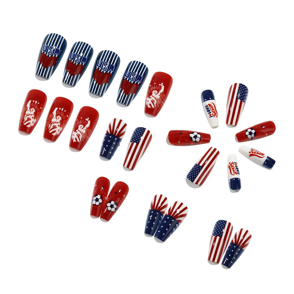 Artificial nails with patriotic design Acalora