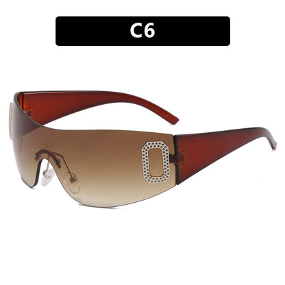 Women's sporty sunglasses in futuristic shield design Bowlift