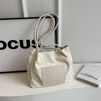 Stylish Braided Handle Handbag Acalora