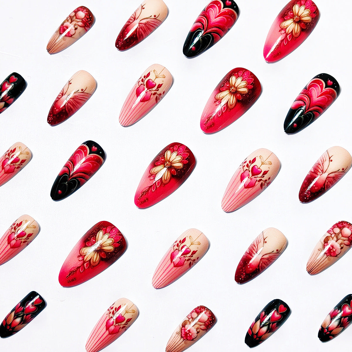 Romantic Floral Nail Art Design Acalora