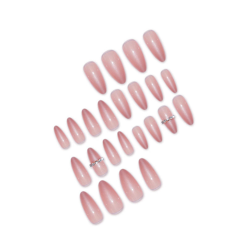 Elegant Stiletto Press-On Nail Art with Gem Accents Acalora