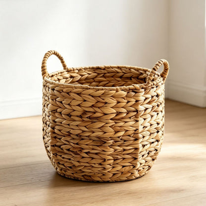 Handwoven decorative basket with heart motif Acalora