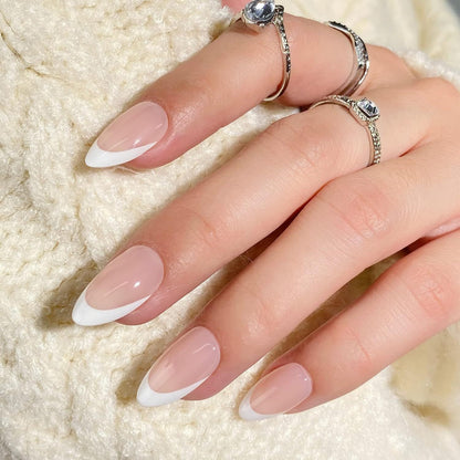 Elegant French Tip Press-On Nails Acalora