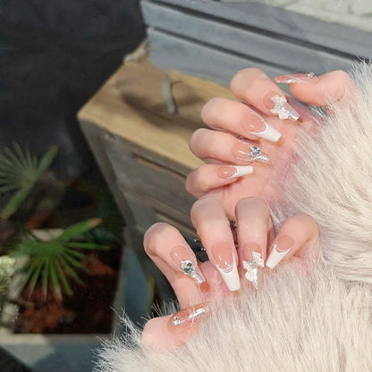 Glamorous artificial nails with glitter design Acalora