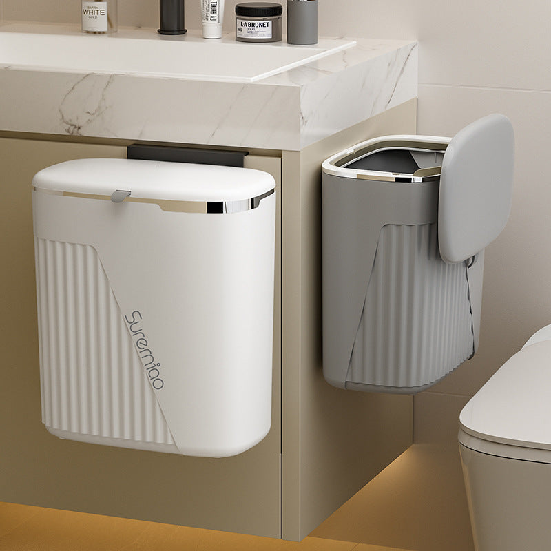 Women's compact wall-mounted bin with lid and odor-proof system Skanto