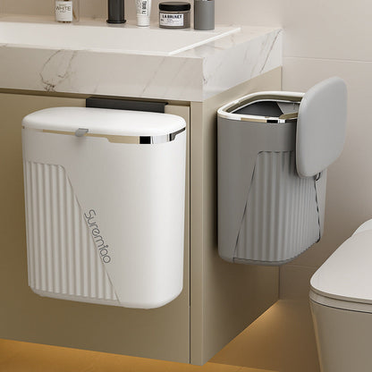 Women's compact wall-mounted bin with lid and odor-proof system Skanto