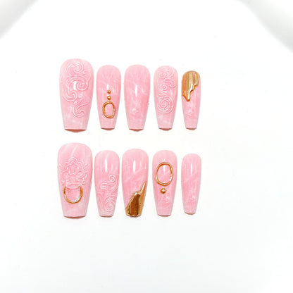 Artificial nails with elegant decorations Acalora