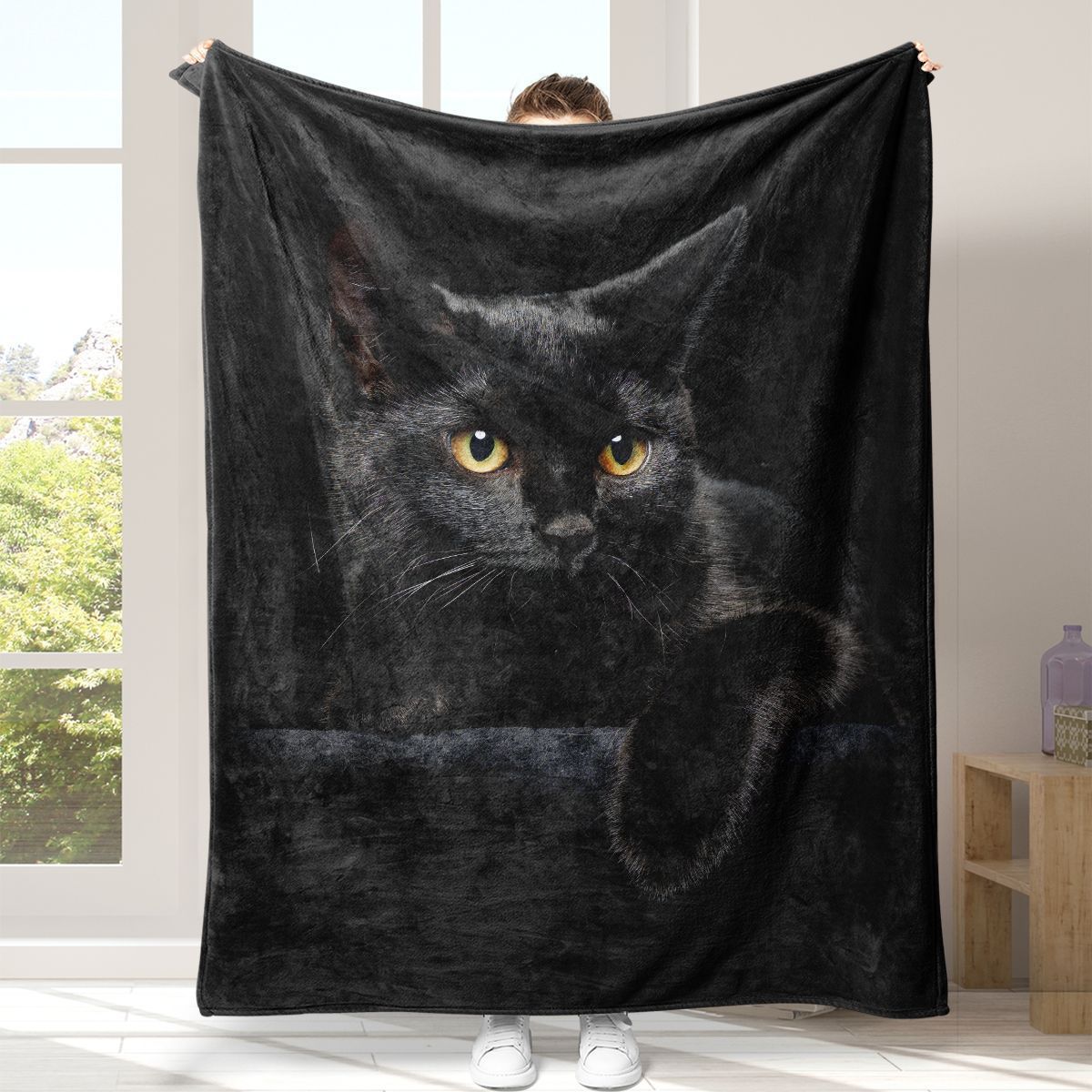 Cat-Themed Plush Blanket