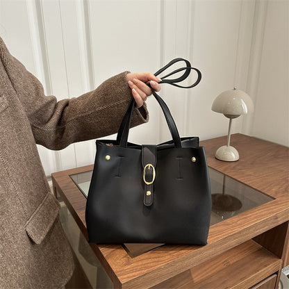 Structured Leather Tote Bag Acalora