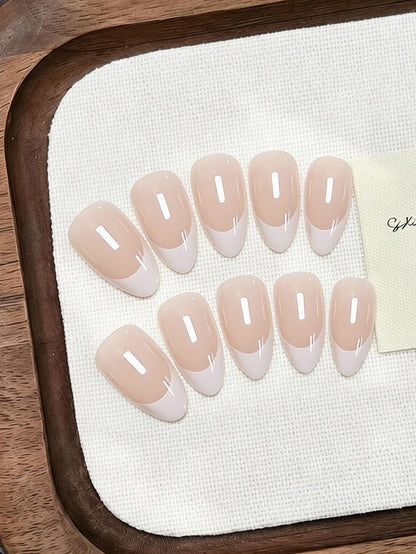 Acrylic Nail Set with Elegant French Tip Acalora