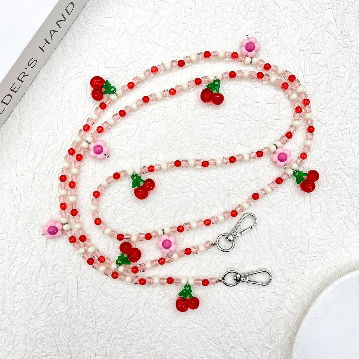 Beaded Eyewear Chain with Stylish Checker Design Acalora