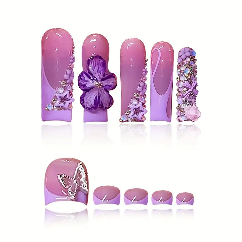 Premium Floral Nail Art Set Acalora