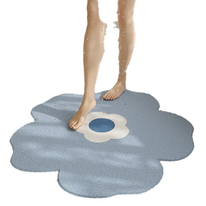 Floral Design Shower Rug